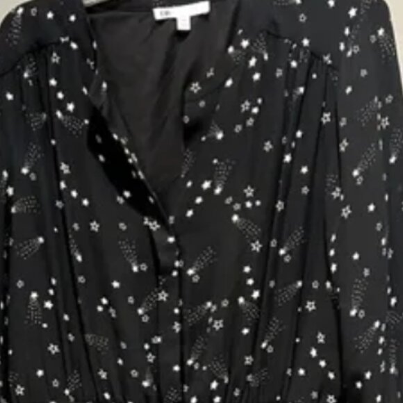 Brand New DR2 Star Pattern Long-Sleeved Mini Dress - Picture 2 of 11